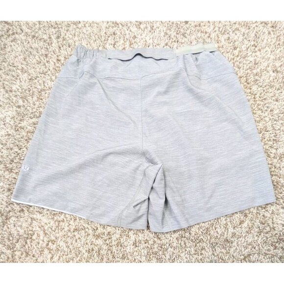 Lululemon Shorts Mens Medium 6" Gray Lined Gym Running - Picture 2 of 6